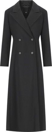 Add Black Double-Breasted Coat