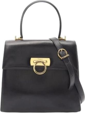 Ferragamo Pre-owned Handbag - Dames - Vintage Handtas - Zwart - ONE Size - Leer - Vintage