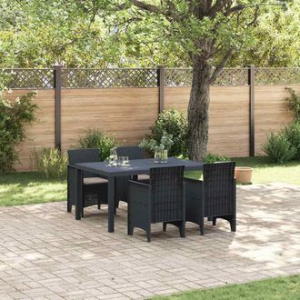 vidaXL Set Da Pranzo Per Giardino 5 Pcs Antracite Rattan Polt - Vidaxl