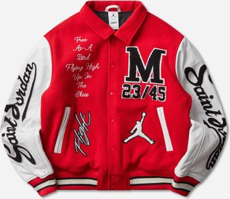 Nike Jordan Saint Mxxxxxx Varsity Jacket University Red