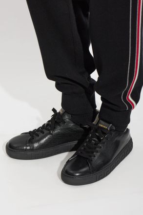 Versace Greca Sport Shoes, Mens, Black