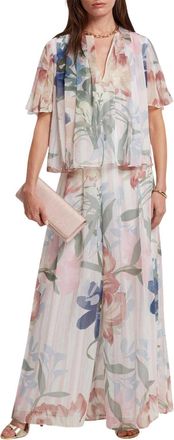 Ted Baker Dames/Dames Blouse met Engelenmouwen van Sheer Fabric (Roze)