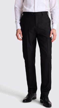 Vitale Barberis Tailored Fit Black Twill Trousers