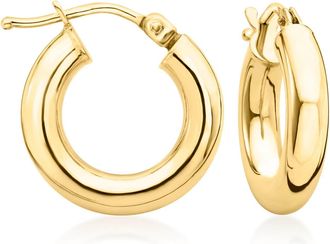 Ross-Simons Italian 18kt Yellow Gold Huggie Hoop Earrings