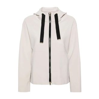 Herno Light Jackets, female, Gray, Size: XL Hooded Jacket