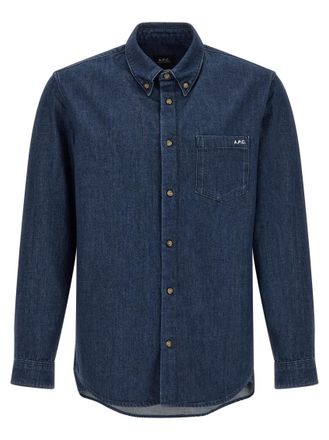 A.P.C. Blue Regular Solid Shirt