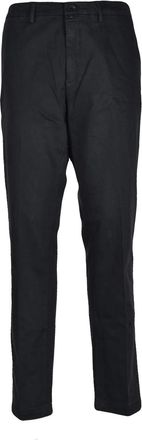 Siviglia Exceptional Black Modal Stretch Chino Pants with Tailored Fit