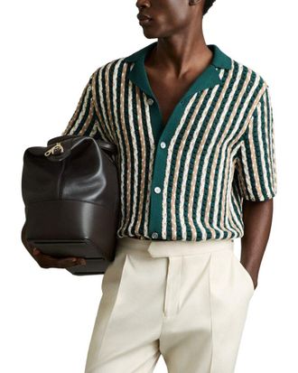 Reiss Roulette Cuban Button Top