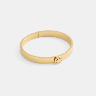 Coach Womens Rivet Hinged Bangle - Gold Metal - One Size