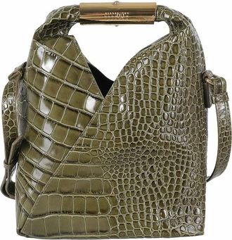 Maison Margiela Japanese Crossbody Small - Dames - Handtassen - Groen - ONE Size - Leer - Tassen