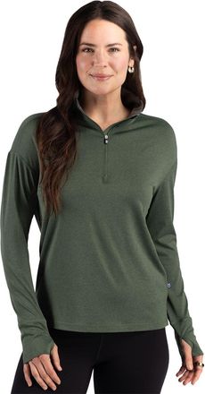 Cutter & Buck Forge Recycled Four-Way Stretch Womens Quarter Zip Pullover