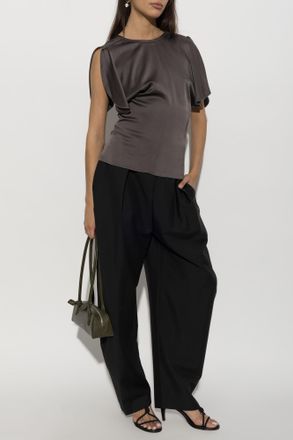 Victoria Beckham Satin Top, Womens, Grey