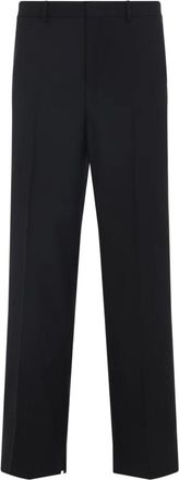 Gucci Luxe Zwarte Wol Maatwerk Broek - Heren - Nette broeken - Zwart - M - Wol - Broeken