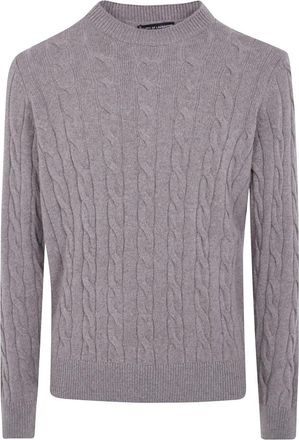 FILIPPO DE LAURENTIIS Trui met ronde hals - Heren - Ronde hals truien - Beige - XL - Wol - Truien & Vesten