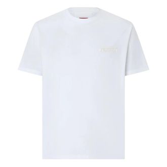 Ferrari T-Shirts, male, White, Size: M Cotton T-shirt with logo