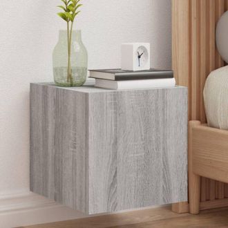 vidaXL Vidaxl - tv Wall Cabinets with led Lights 2 pcs Grey Sonoma 30.5x35x30 cm