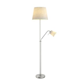 Lindby L&aacute;mpara De Pie nantwin En Gris Textura, Tela, Tejido, Seda - Lindby