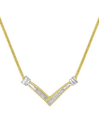House of Brilliance Haus Of Brilliance 14K 0.25 Ct. Tw. Diamond Statement Necklace