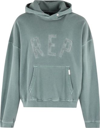 Represent Groene Applique Hoodie - Heren - Hoodies - Groen - L - Katoen - Hoodies & sweatvesten