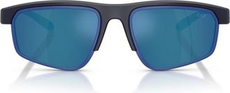Emporio Armani Vyron Zonnebril - Heren - Zonnebrillen - Blauw - 57 MM - Accessoires