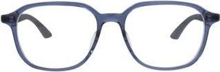 Montblanc 53mm Round Optical Glasses in Blue Ruthenium Transparent at Nordstrom Rack