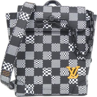 Louis Vuitton Damier Black Coated Canvas Shoulder Bag (Pre-Owned)