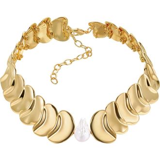 st. Moran Freshwater Pearl Statement Necklace in White at Nordstrom