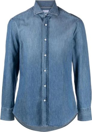 Brunello Cucinelli Hombre, Camisas, Azul, Talla: S