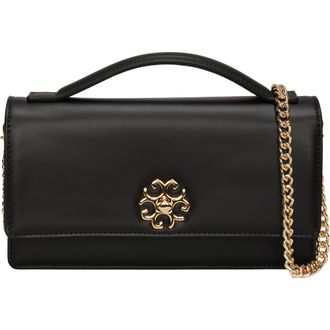 Gorski Top Handle Purse with Crossbody Chain in Black at Nordstrom