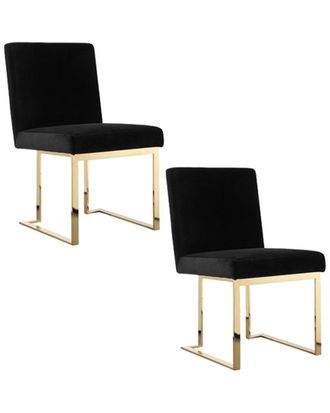 Pangea Home Set Of 2 Gold Dexter Side Chairs