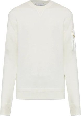 Moncler Truien - Heren - Ronde hals truien - Beige - L - Nylon - Truien & Vesten