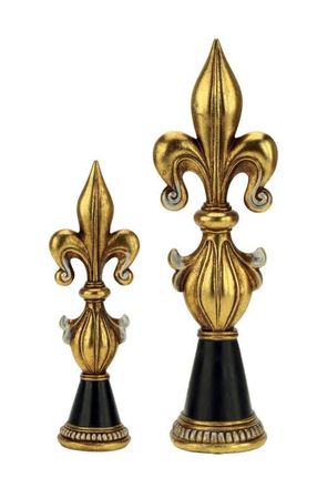 Mark Roberts Jeweled Fleur De Lis Finials, Assortment of 2 in Gold at Nordstrom