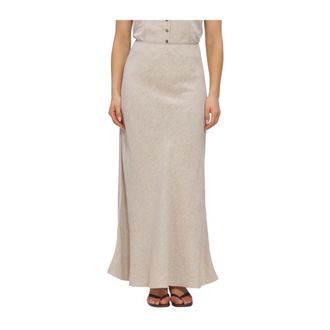 Moss Copenhagen Dames, Rokken, Beige, Maat: XL