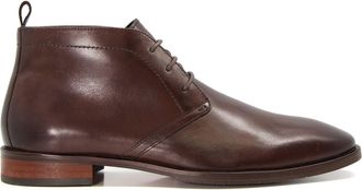 Dune London Mens MERVIN Leather Chukka Boots - Brown (archived) - Size UK 10