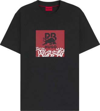 HUGO BOSS Hugo Heren T-shirt met ronde hals van Red Bull (Zwart)