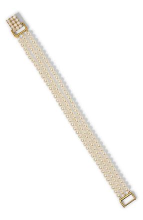 Nadri Madrid Layered Faux Pearl Bracelet in Gold at Nordstrom