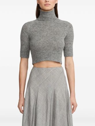 Ralph Lauren Collection turtle-neck short-sleeve top - Grey