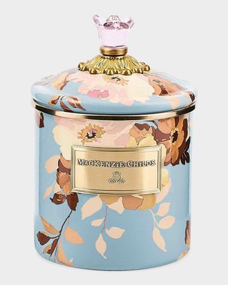 MacKenzie-Childs Wild Rose Slate Small Canister