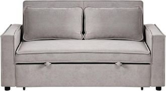 Beliani Sofa Bed UTTELA Fabric Grey