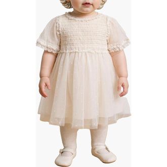 Needle & Thread Giselle Baby Dress in Cream at Nordstrom, Size 18-24M