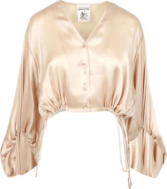 Semicouture Mujer, Blusas y Camisas, Beige, Talla: L