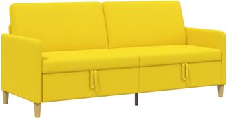 vidaXL Sof&aacute; Con Almacenamiento Amarillo Claro 192 X 78 X 87 Cm Vidaxl
