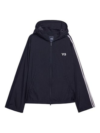 Yohji Yamamoto Mens Logo Zipped Hoodie