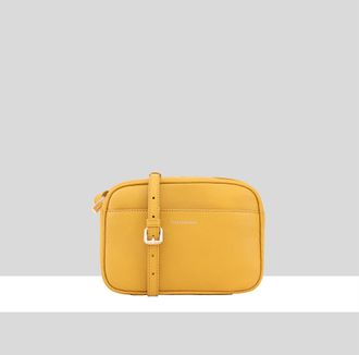 Paul Costelloe Womens Cooper Leather Cross Body Bag - Yellow - One Size