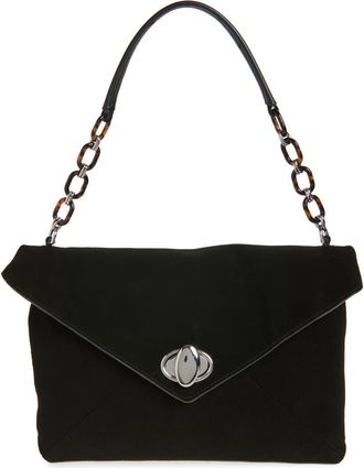 Rebecca Minkoff Love Note Suede Shoulder Bag in Black at Nordstrom