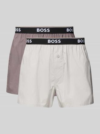 HUGO BOSS Regular Fit Boxershorts aus reiner Baumwolle im 2er-Pack Modell 2P BOXER in Mittelgrau, Gr&ouml;&szlig;e XXL