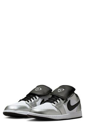 Nike Jordan Air Jordan 1 Low SE Basketball Sneaker in White/Metallic Silver at Nordstrom, Size 10.5