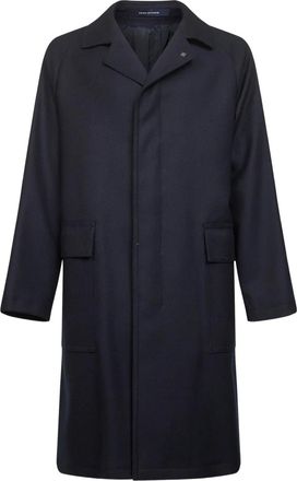 Tagliatore flap-pocket coat - Blue
