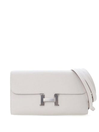Herm&egrave;s 2010-2025 Epsom Constance Long To Go Wallet crossbody bag - Grey