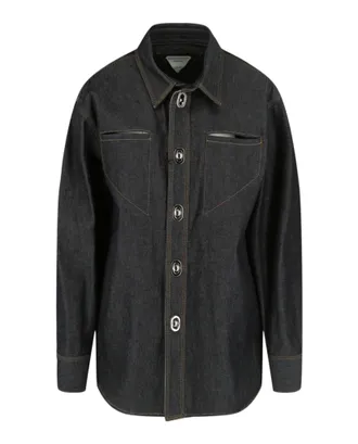 Bottega Veneta Womens Denim Shirt - Blue Cotton - Size IT 36 (Womens)